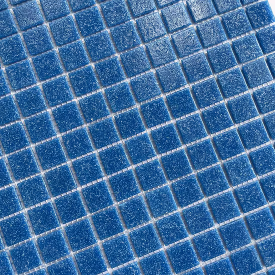 Popular Foshan Material de Construção Decorativo Piscina Azul Azulejos de Parede de Mosaico de Vidro Cristal Brilhante