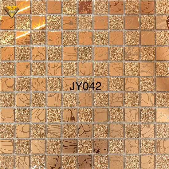 Azulejo de mosaico de vidro antiderrapante telhas iridescentes de mosaico de vidro azul para piscina