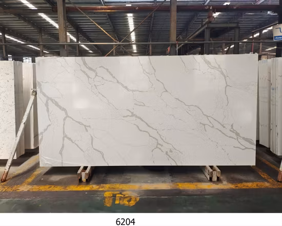 Lajes de pedra de quartzo para bancada de cozinha OEM/ODM (Calacatta/Carrara/cores sólidas/etc.)